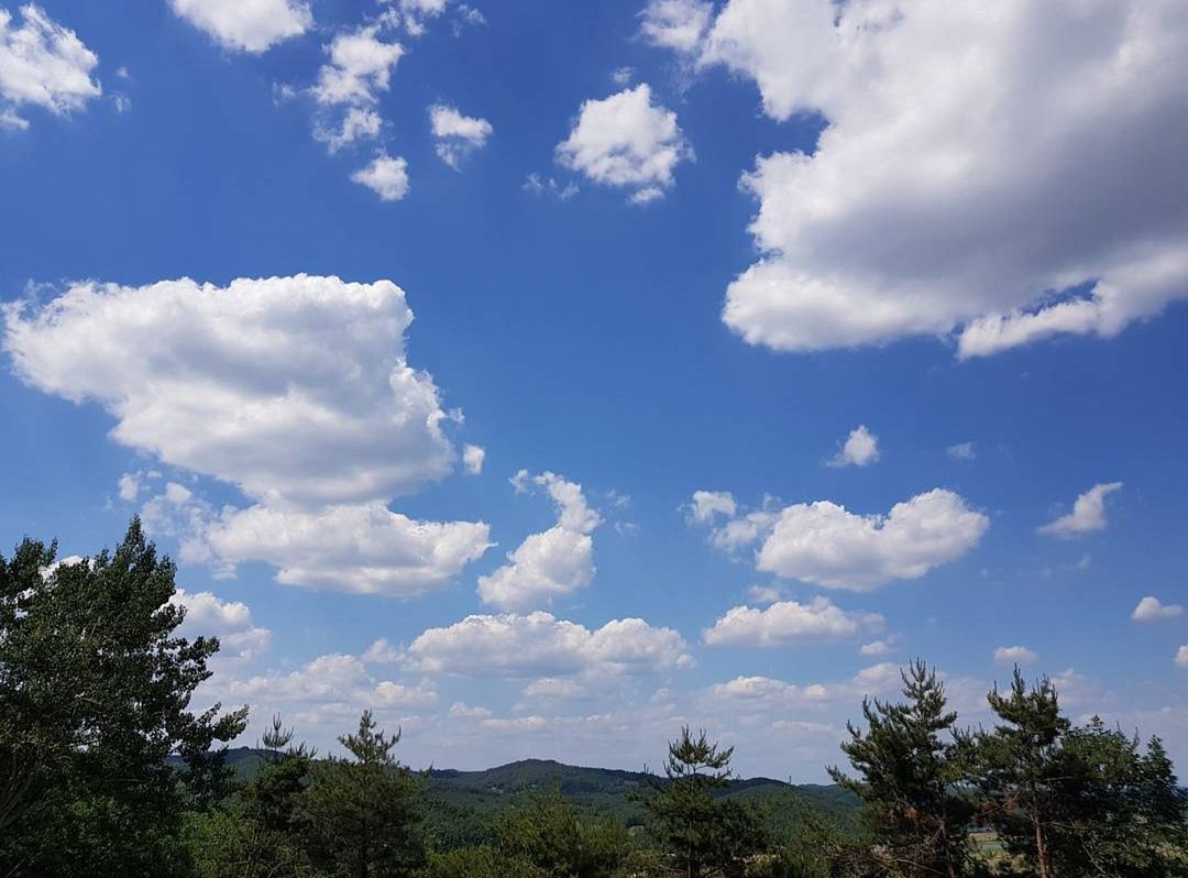 clouds on a clear summer day