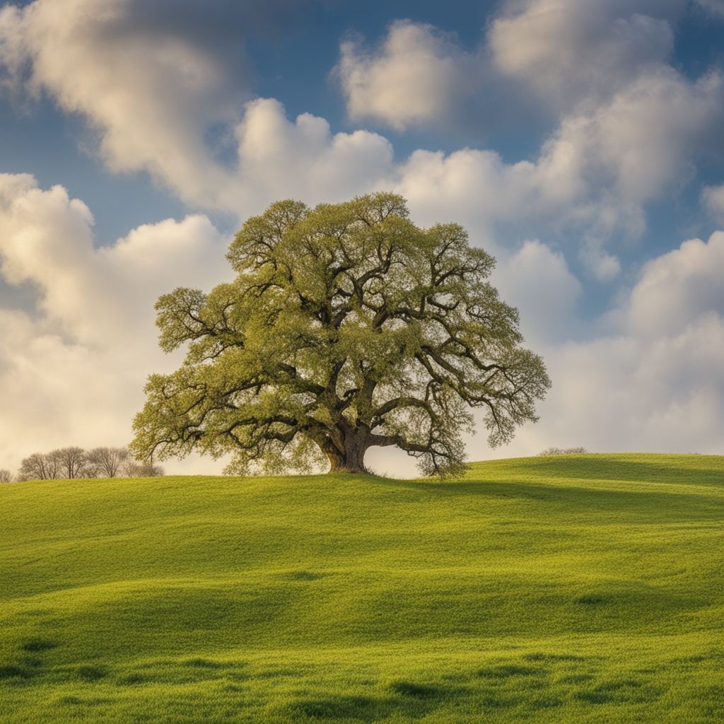 Oak in the spring