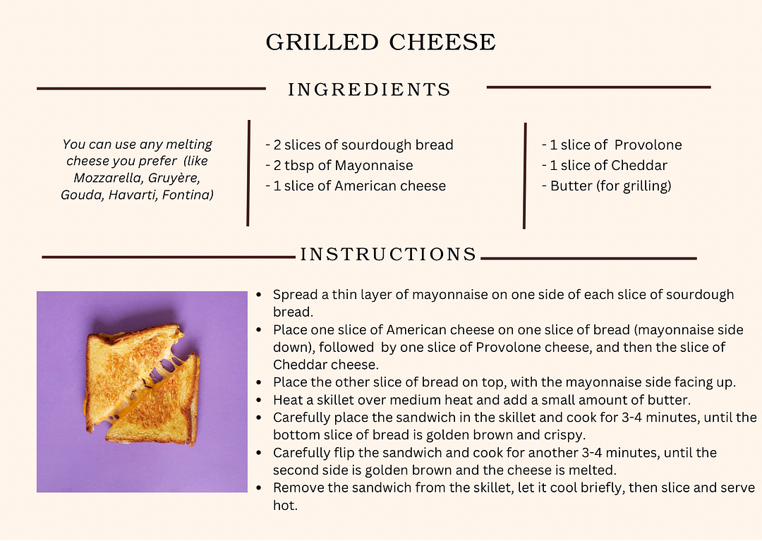 Grilled Cheese Sandwich