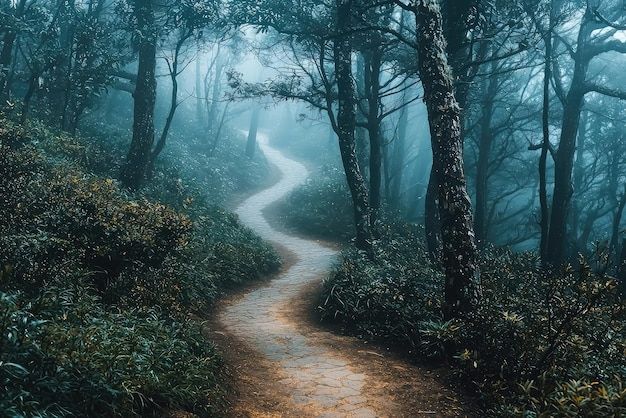 A hidden path in the woods