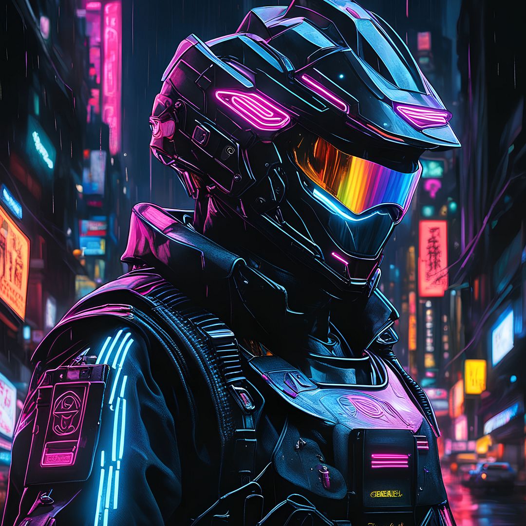 neon robot