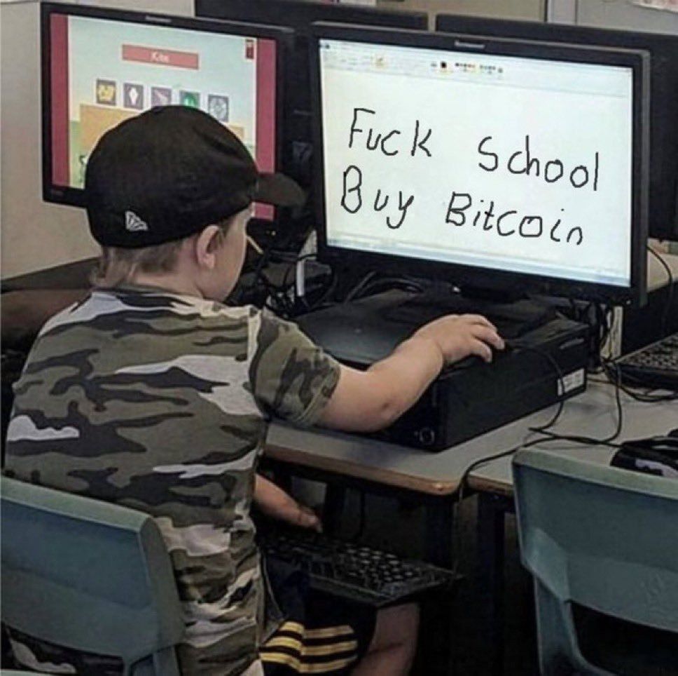 Fuck school buy Bitcoin