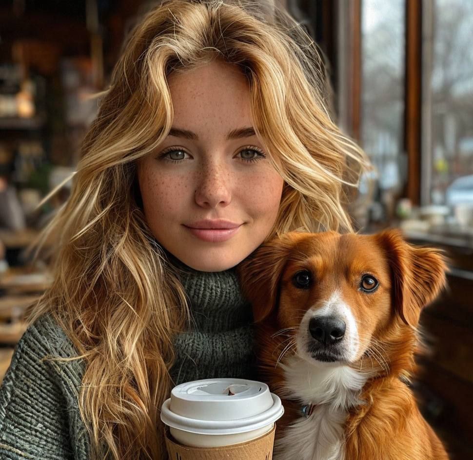 Girl and dog