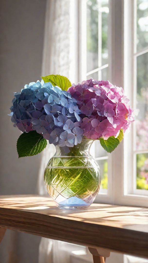 Two hydrangeas