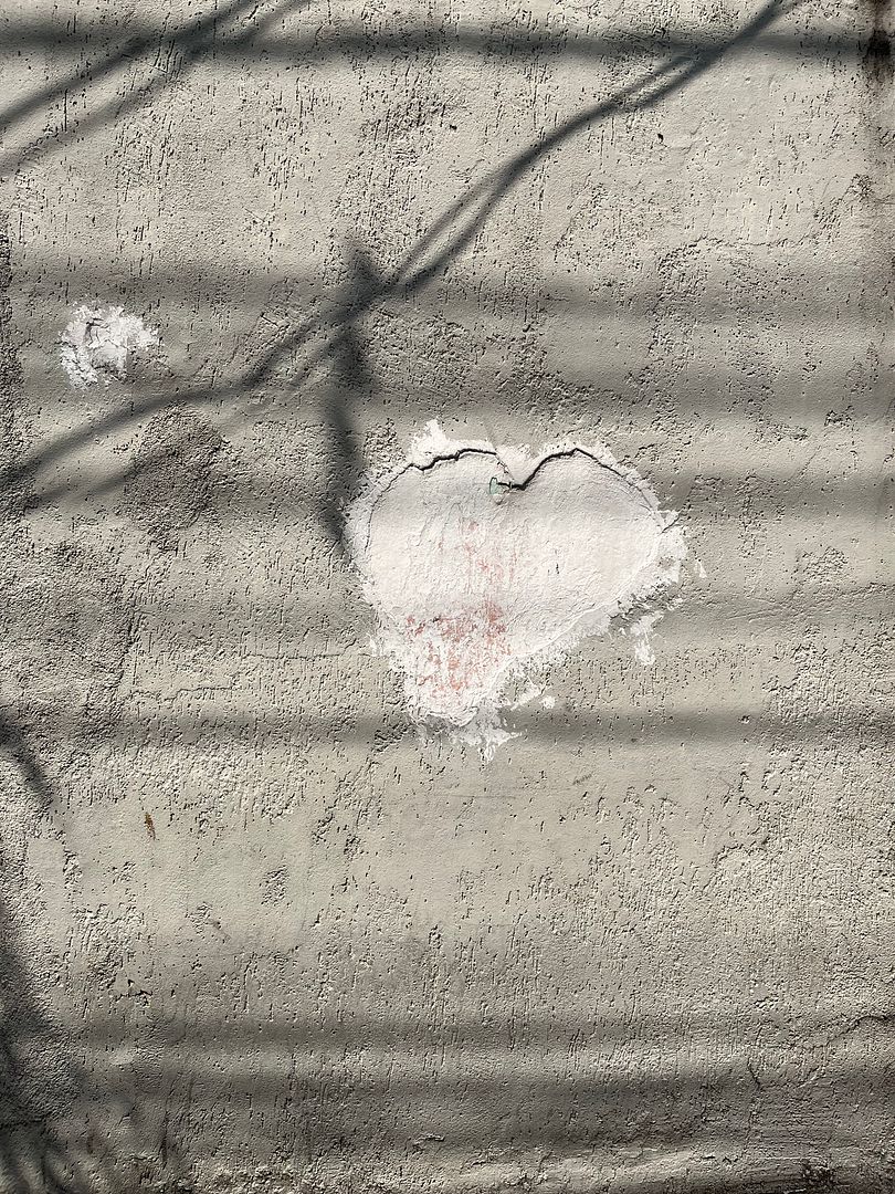 heart wall hole (they keep painting it, but they never actually cover it)