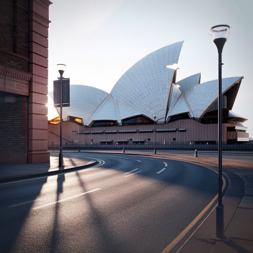 Sunrise Shadows over Sydney Opera House