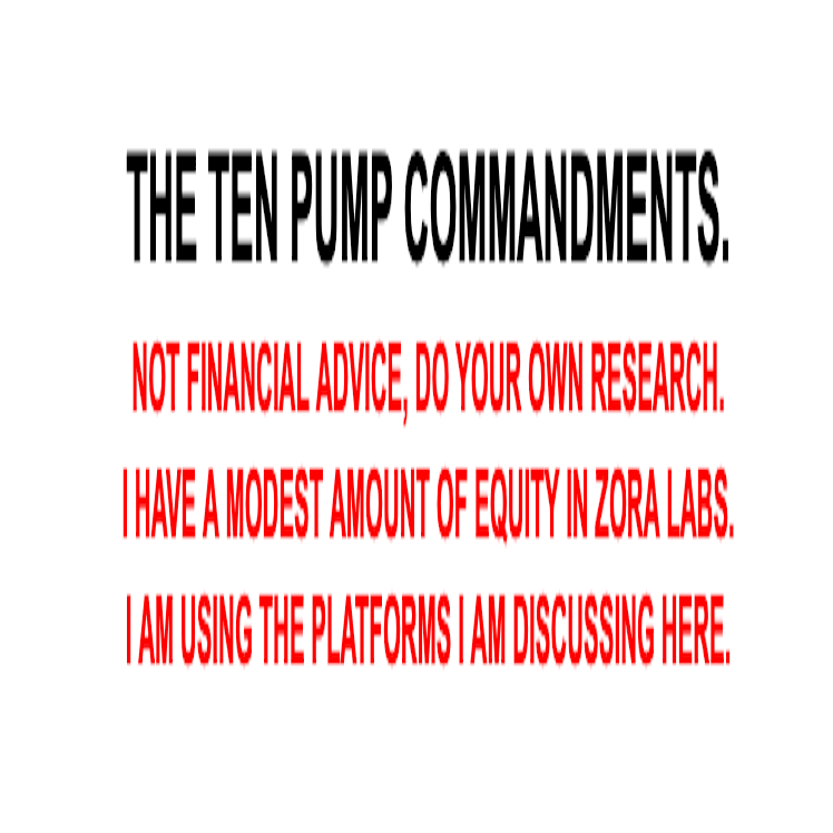 THE TEN PUMP COMMANDMENTS.