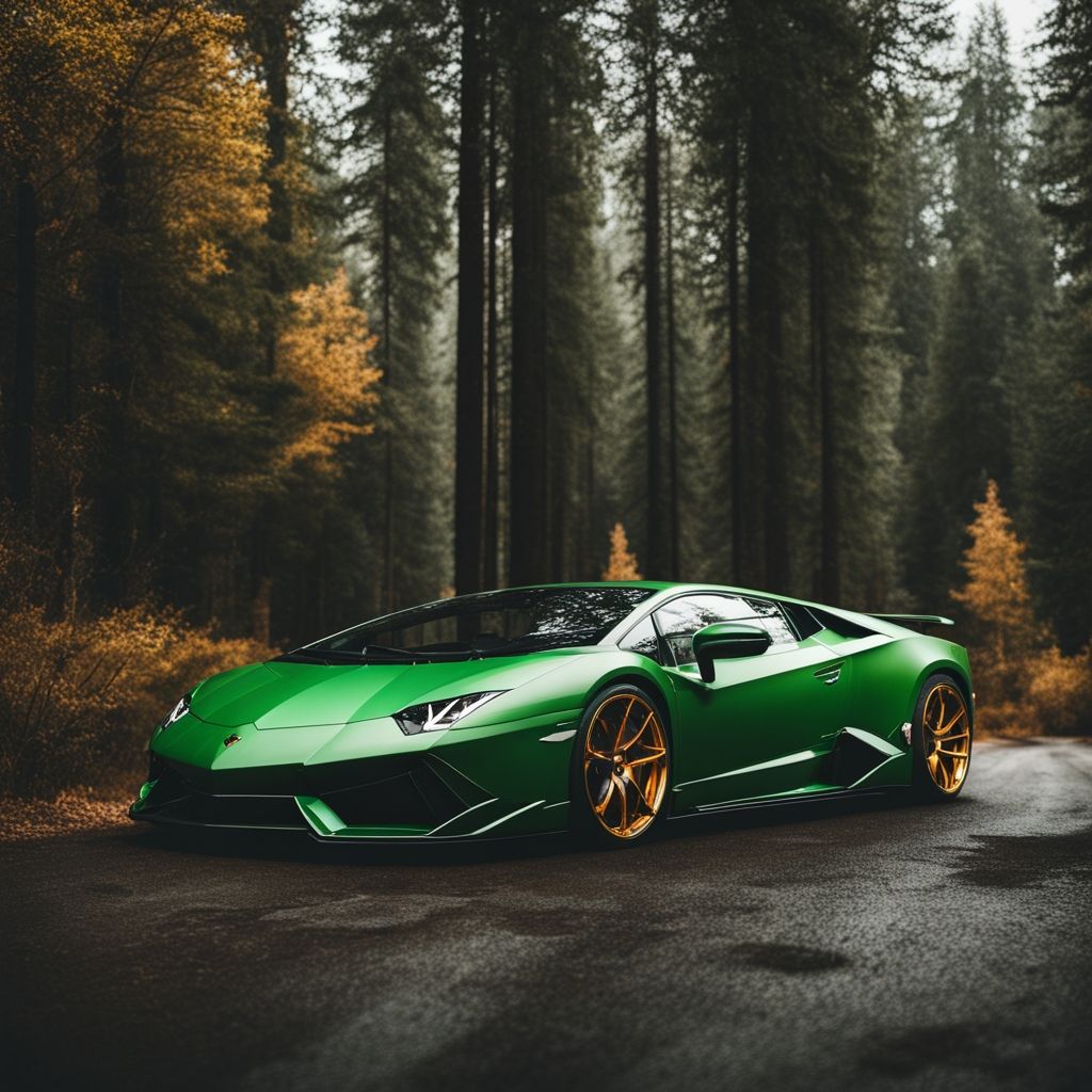 Lambo in the forest