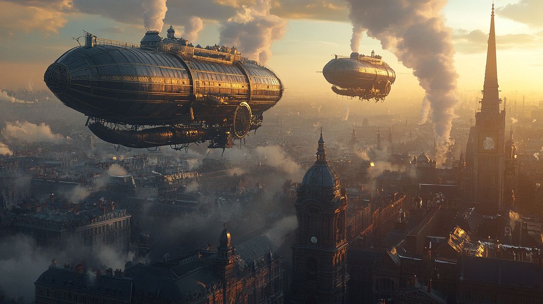 a Steampunk airship