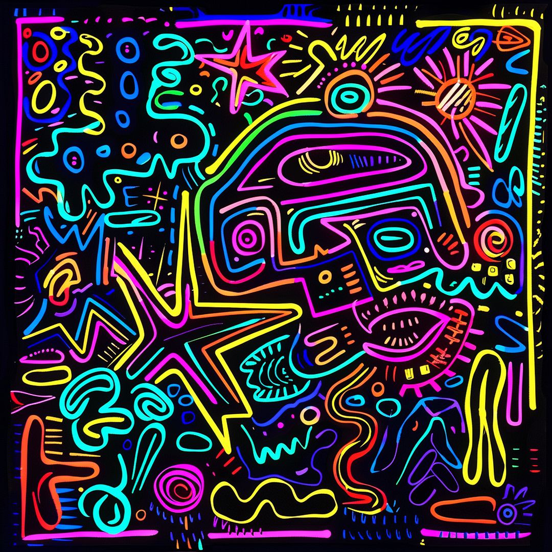 Neon keith haring