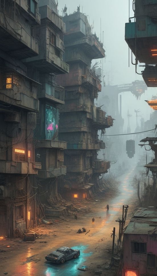 Cyberpunk landscape