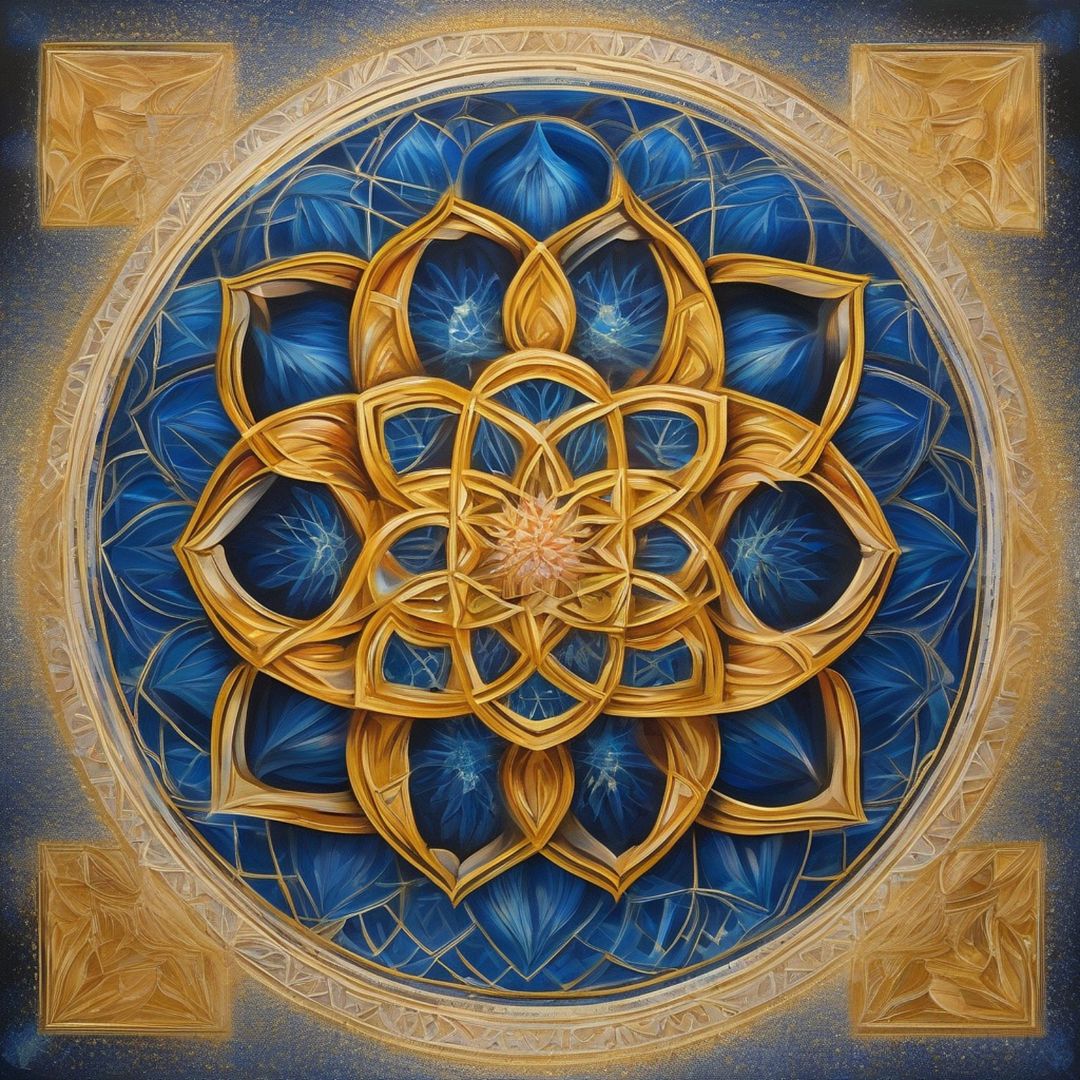 A brilliantly blooming Flower of Life