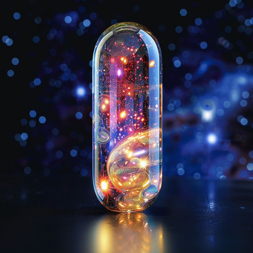 a pill containing a vast universe