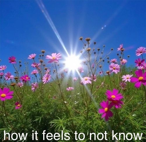 how it feels to not know