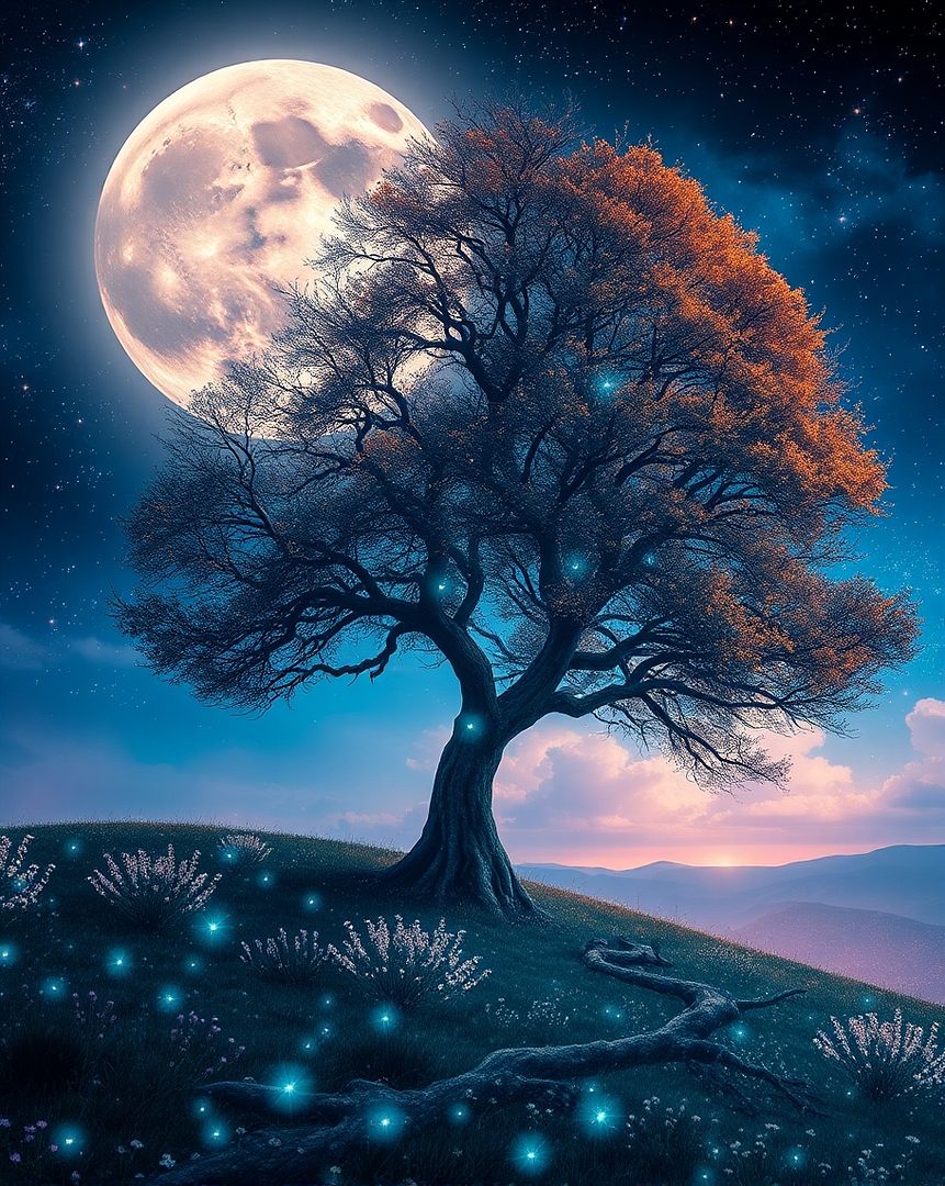 Tree and Moon