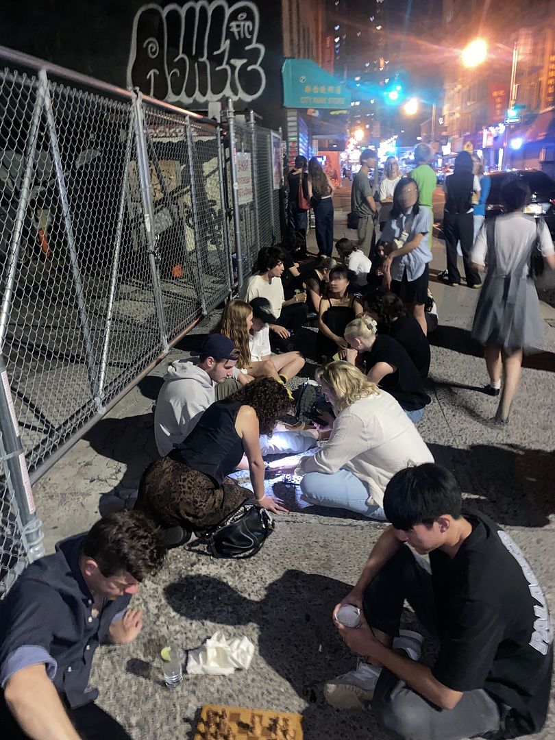 People playing chess on the streets of New York City