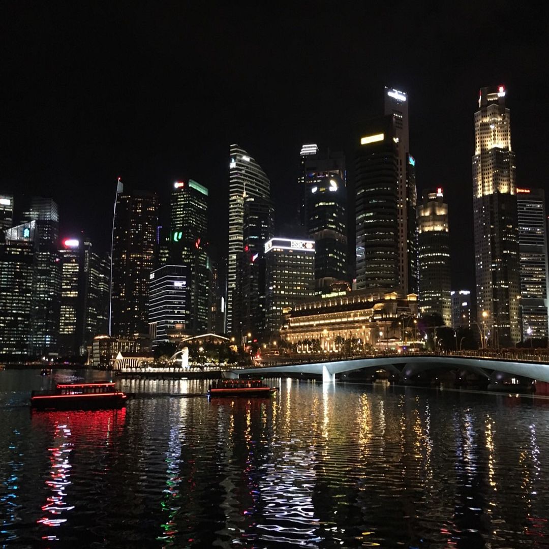 The night view of Singapore