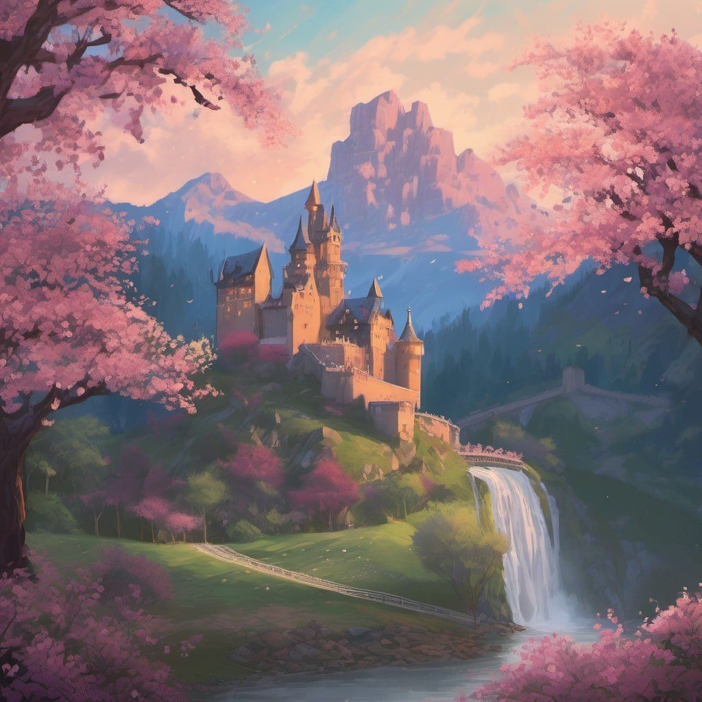 Art pink castle