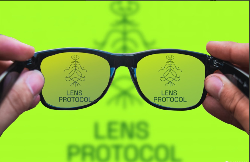 Lens through the perspective of glasses