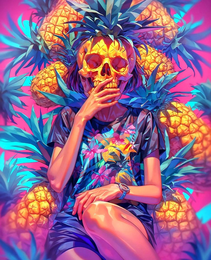 Selene in the world of pineapples.418