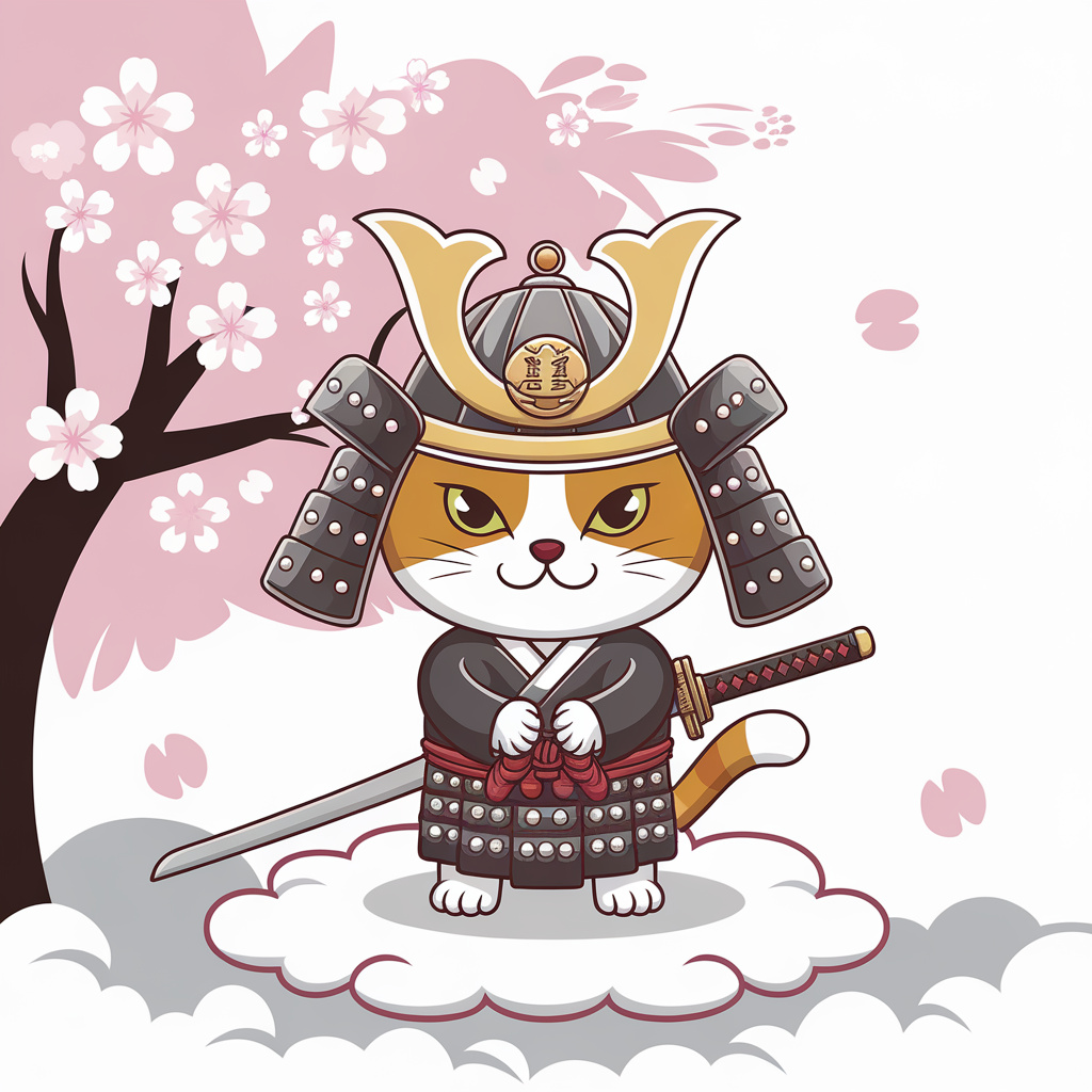 Whiskerly - Samurai Cat