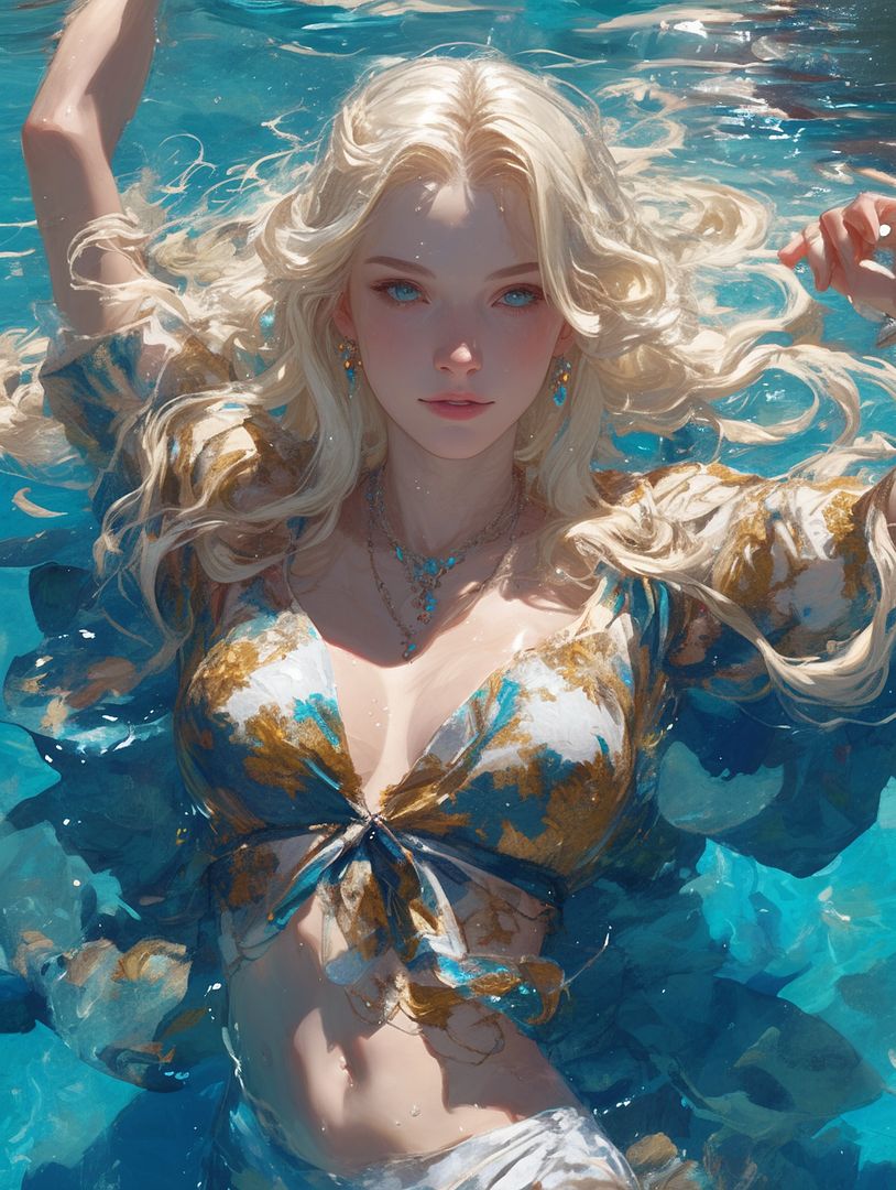 underwater blonde