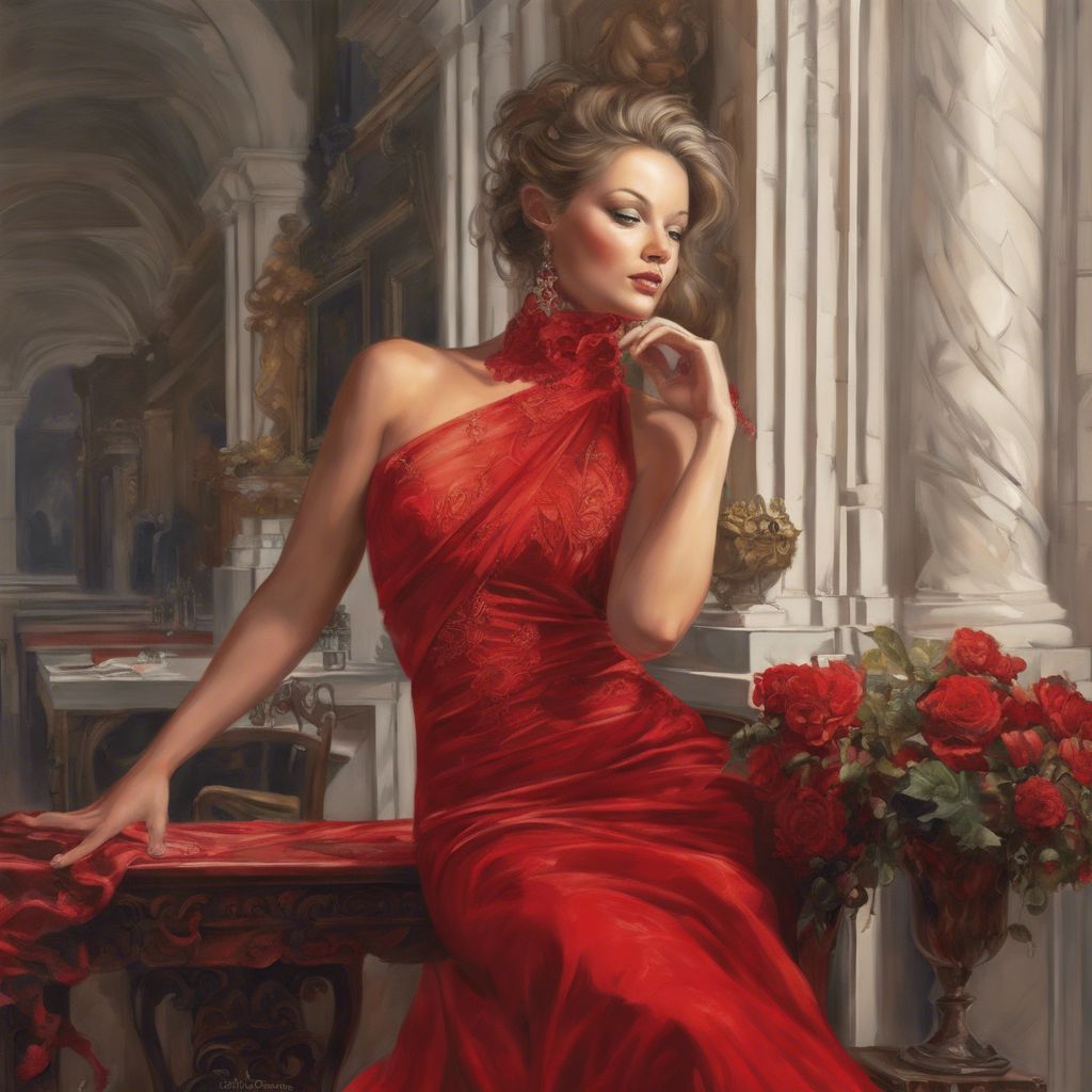 Lady in red