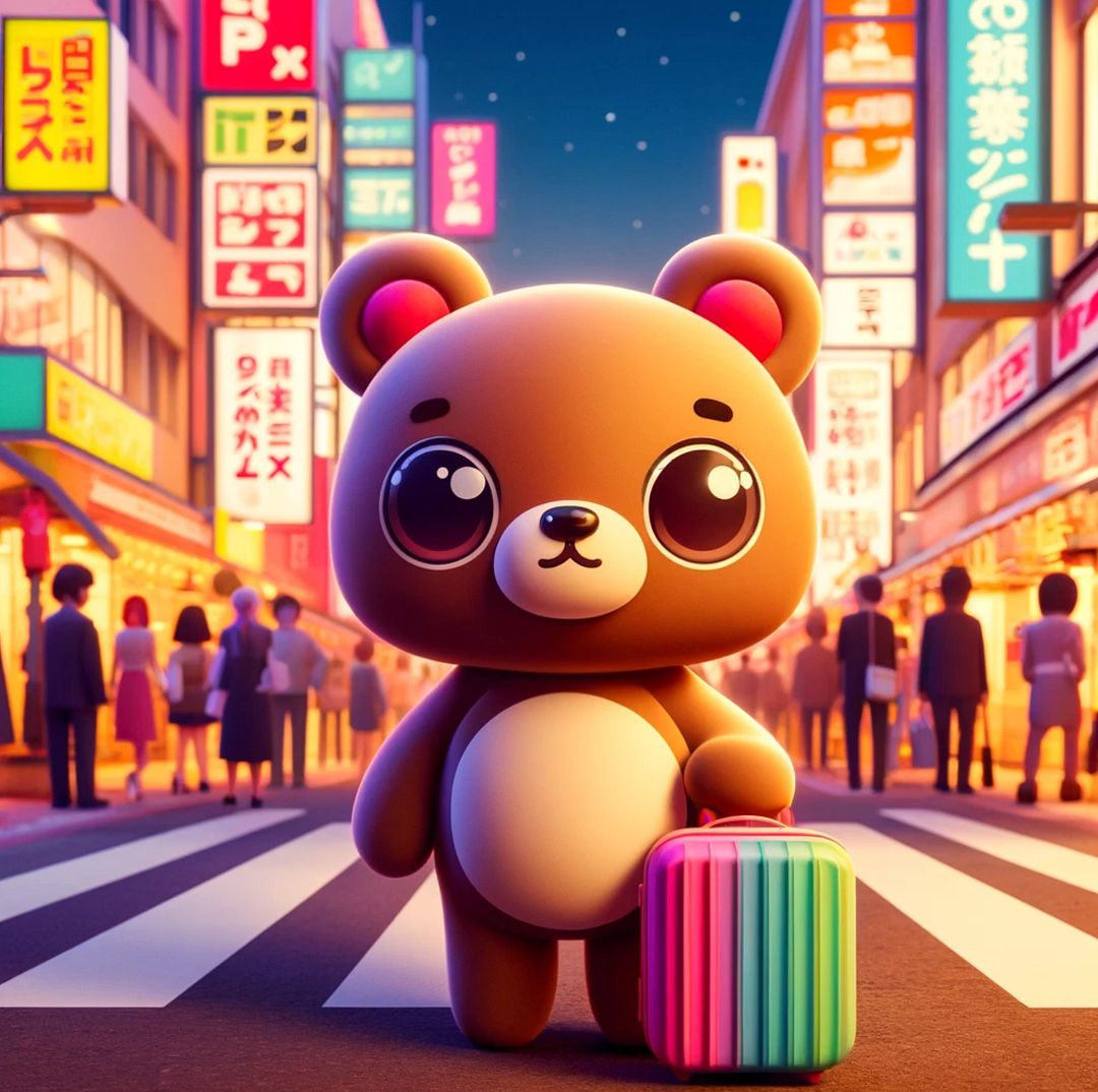 kuma in tokyo road