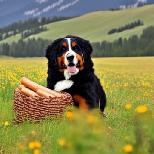 1039323639_a_bernese_mountain_dog_in_a_field_in_montana_with_a_basket_of_baguettes_