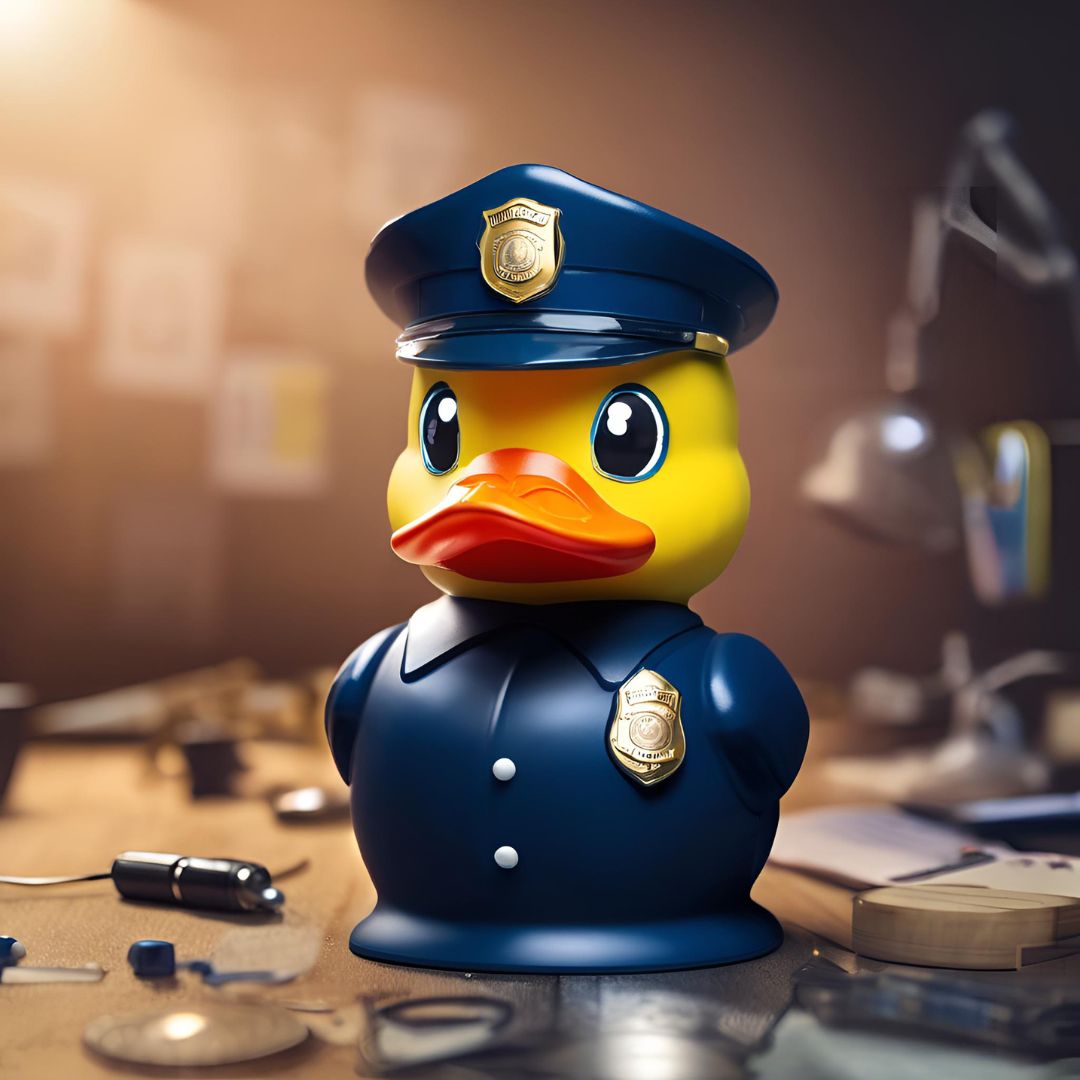 Police officer duck