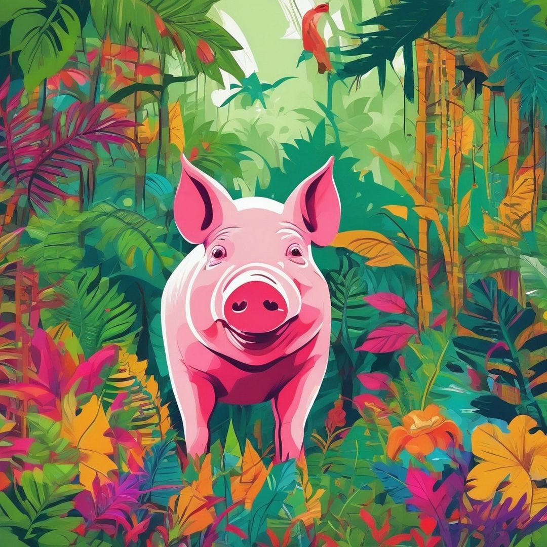 colorfull pig