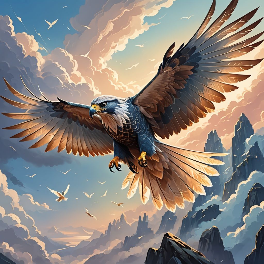 a soaring hawk