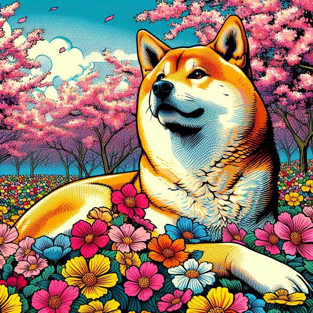 Cherry-bloosom_with flower doge