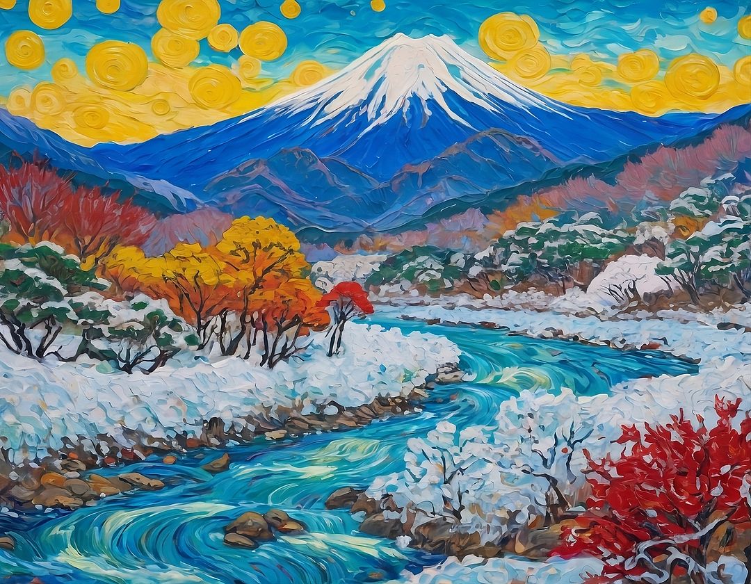 Glow of Winter on Fujiyama