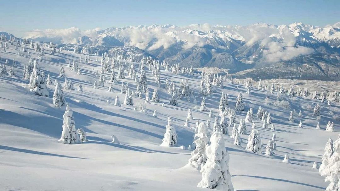 snow and mountains