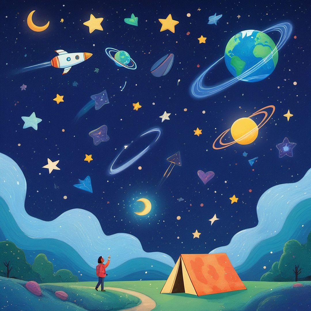 Camping Embroidered Space