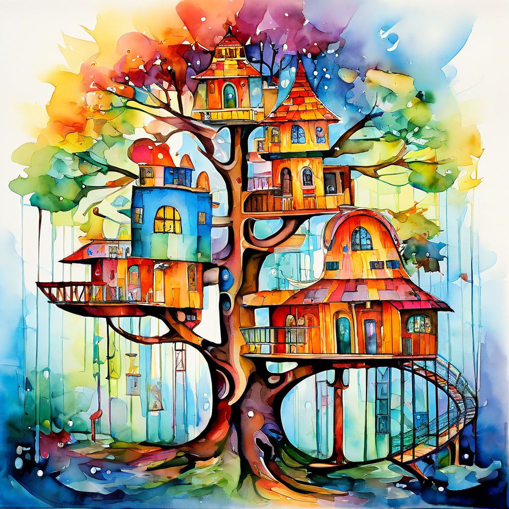 Whimsical Treehouse Village