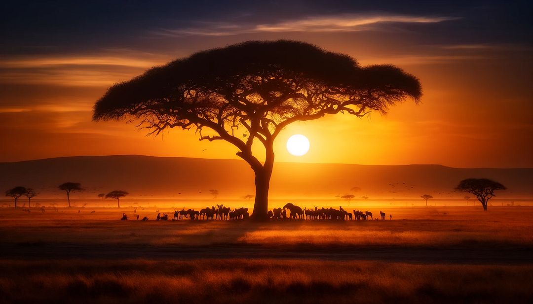 The Sun of African Savanna