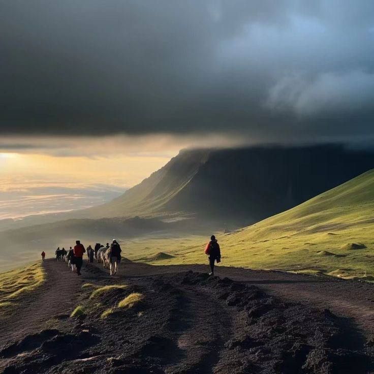 hiking with friends