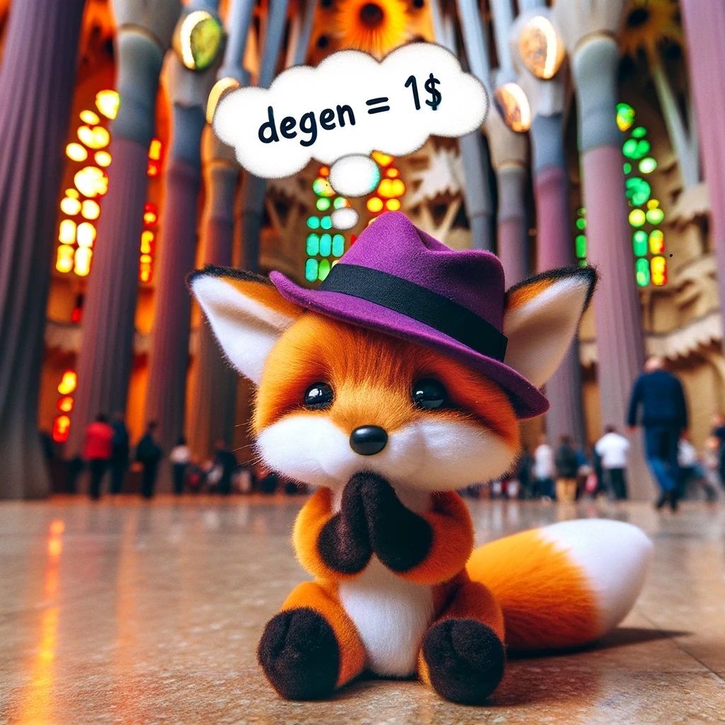 fox pray for degen to the 1 usd