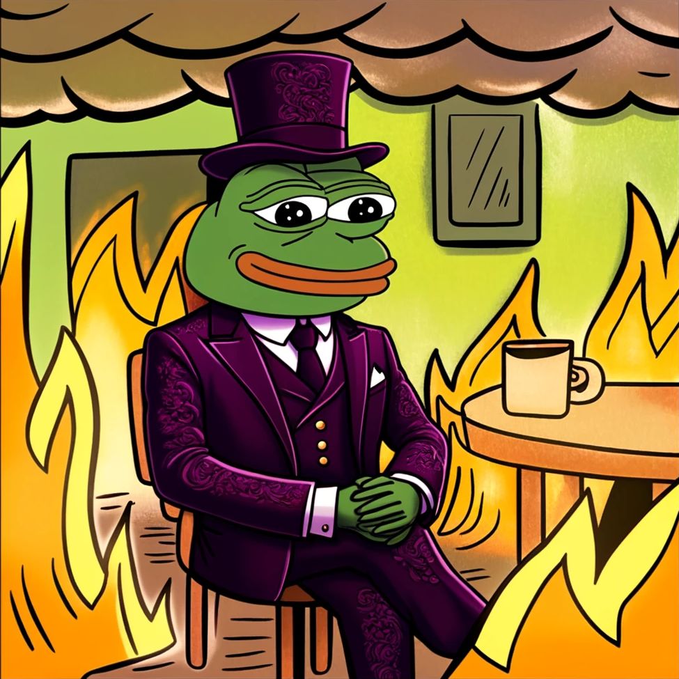 This is fine - Degen Pepe 3