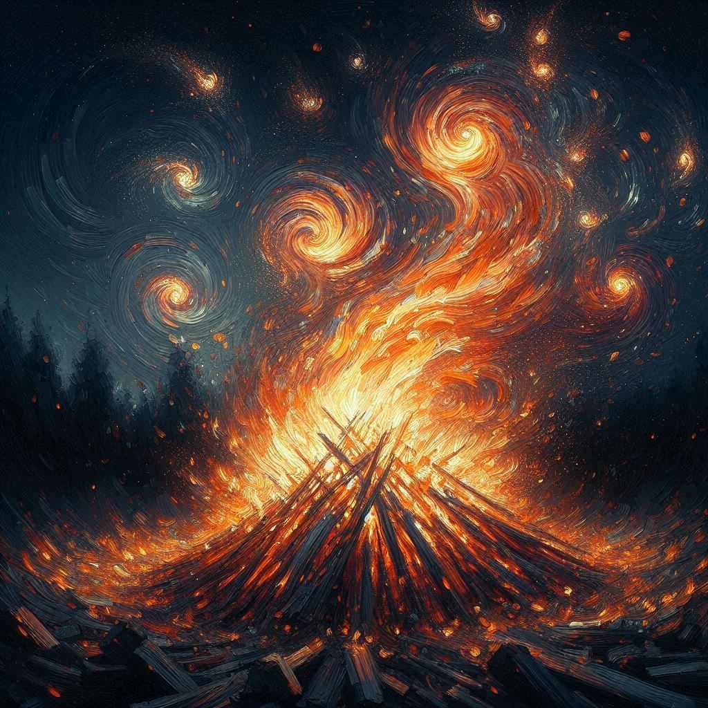 Dazzling fire light