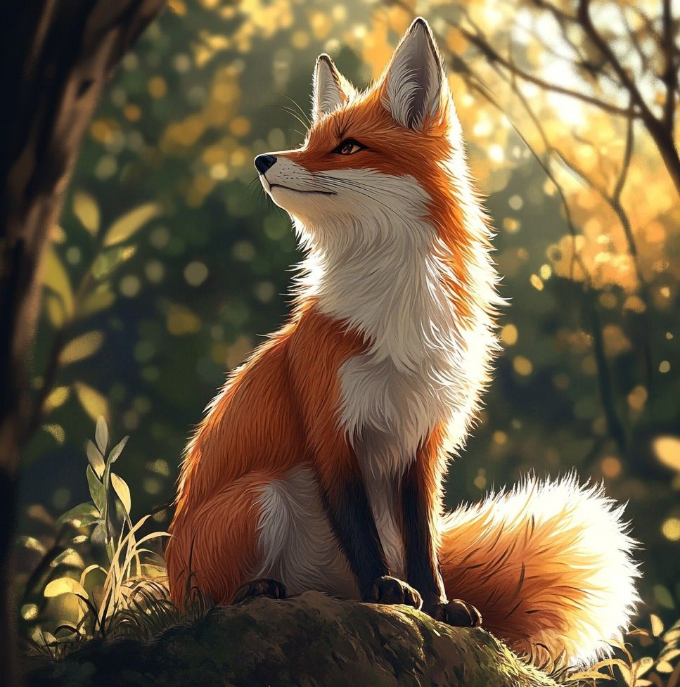 Fluffy fox