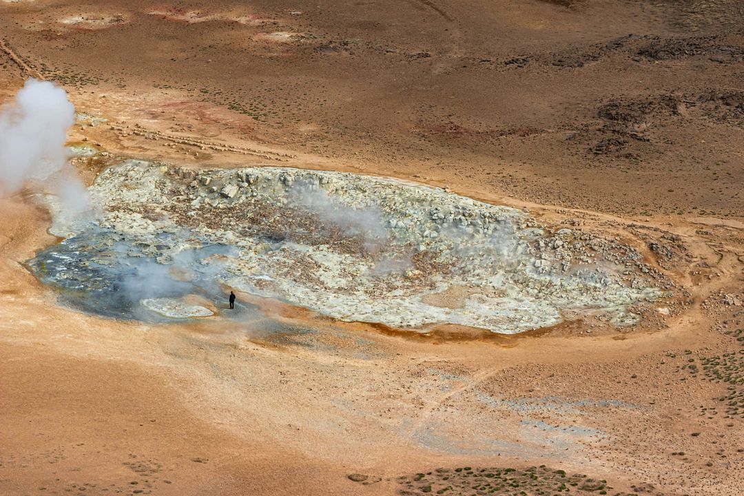 A man alone in Hverir, view from the top, Iceland 🌋