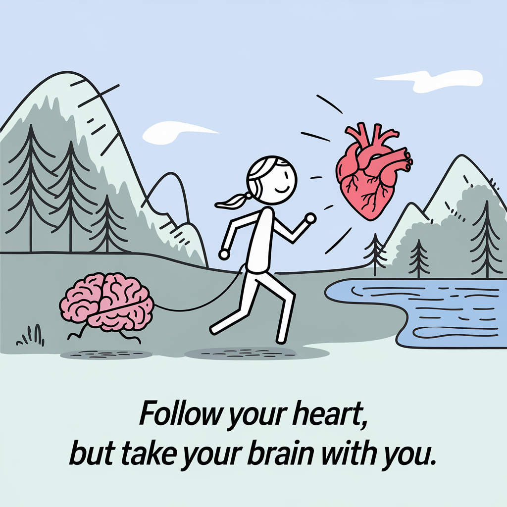 Follow your heart, but take your brain with you.