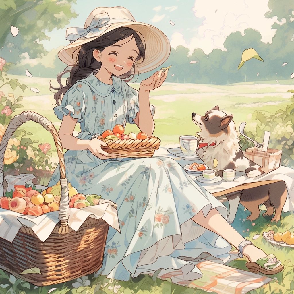 Blash went on a picnic with her dog 愛犬とピクニックに行ったブラッシュ