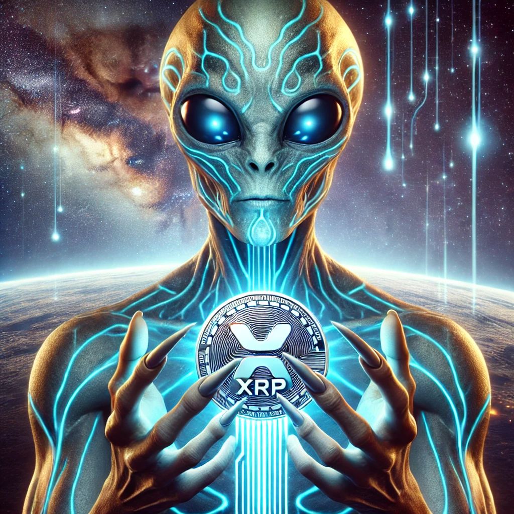 An alien holding Ripple