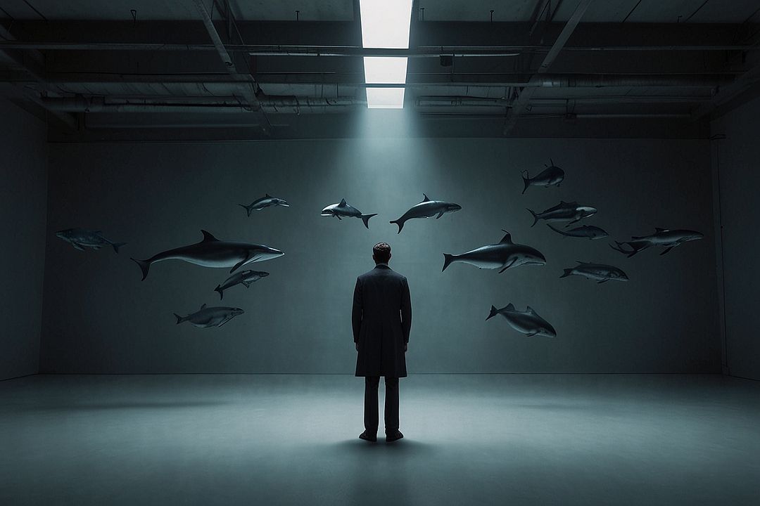 man in the middle whales