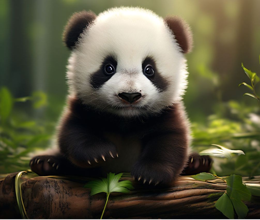 Cute baby panda