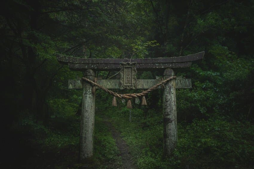 abandoned Japanese temple